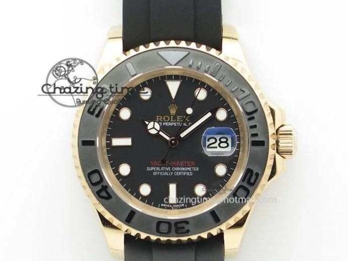 MiroTime 0103 EyeCatching Cellini Date RG Rose Gold Dial Numeral Markers On Black Leather Strap A 3884